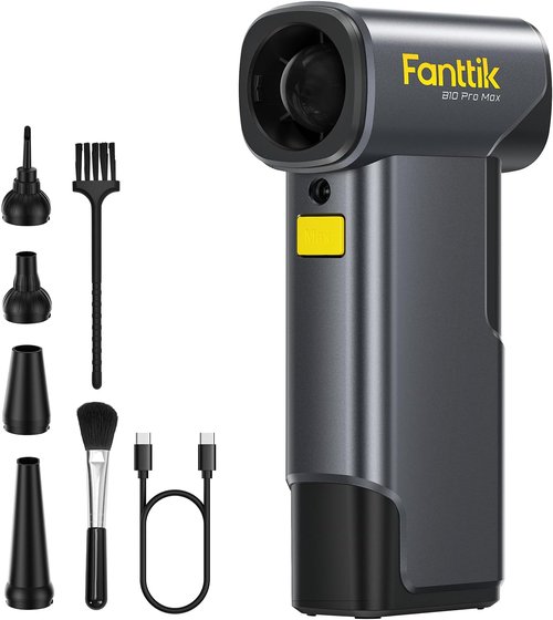 Fanttik B10 Pro Max Electric Air Duster - 130,000 RPM Brushless Motor | Adjustable 6 Gears & Rechargeable Battery