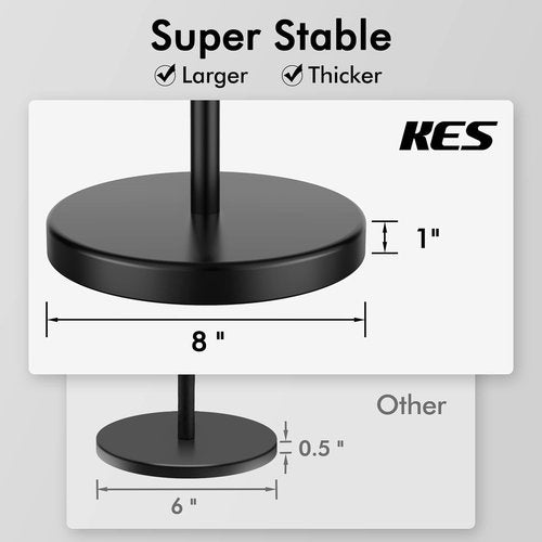 KES Bathroom Toilet Paper Holder - Modern Freestanding Tissue Roll Holder in Matte Black, 20.2" H
