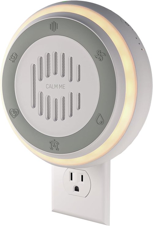 Calm Me White Noise Machine - Soothing Sound Therapy for Sleep & Office Privacy | 20 Sounds & Nightlight