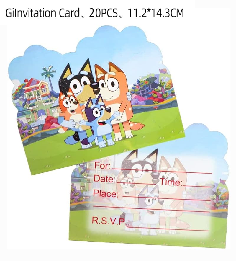 20-Piece Children Party Invitation Cards, Fill-in Birthday Invites