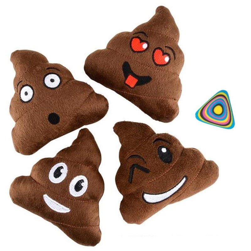 AMSUM Emoji Poop Pillow 5" Plush Assorted- 12 Pack - Party Favors, Goody Bags, Prizes, Gag Gifts