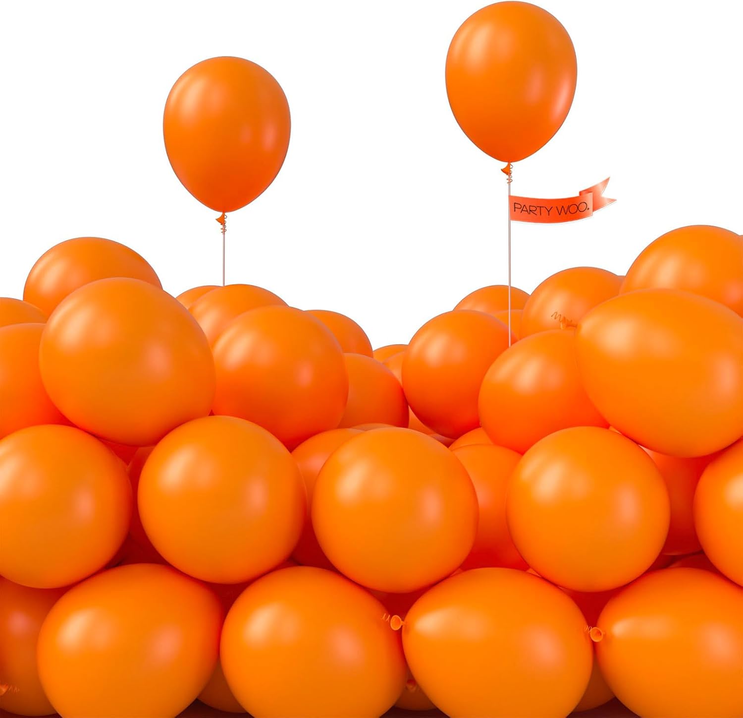 PartyWoo Orange Balloons - 100pcs 5-Inch Latex Helium Balloons for Birthday & Baby Shower Decor