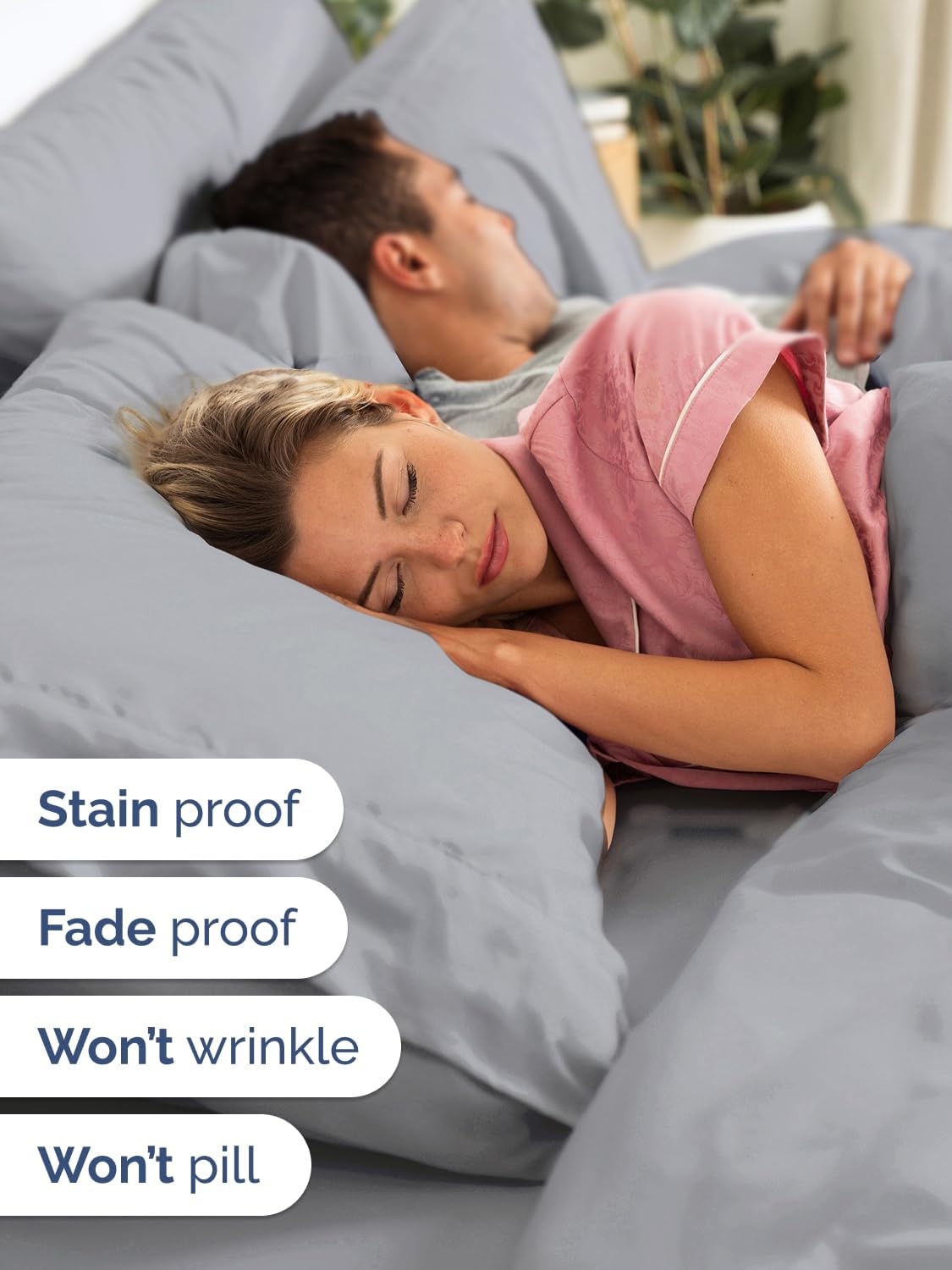 Skiennix Extra Deep Full Sheet Set | 6-Piece Breathable Cooling Bedding - Soft, Wrinkle-Free - Steel Blue