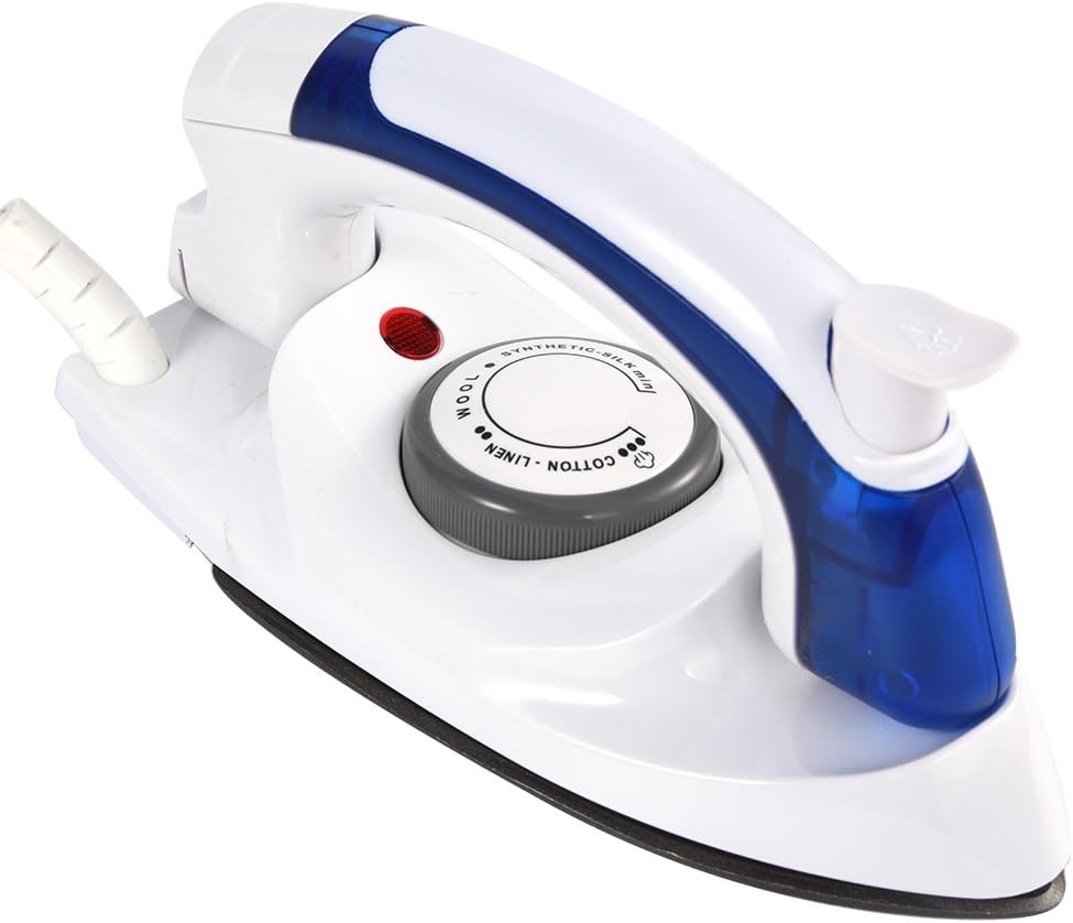 Skiennix Portable Foldable Steam Iron - Handheld Mini Iron with Temperature Control & Nonstick Sole Plate | Ideal for Home & Travel