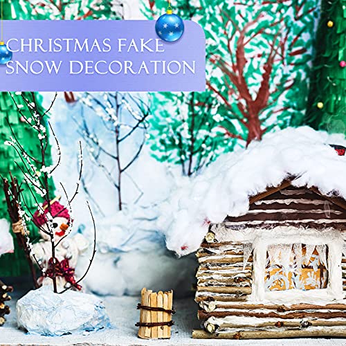 Fluffy Artificial Fake Snow Fiber for Christmas Tree & Mantle - 7 oz (200g)