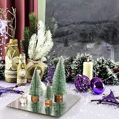 12-Piece 10x10 Inch Square Glass Mirror Tiles for Centerpieces and Wall Decor