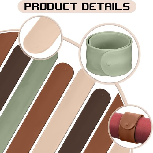 Charniol Wrapping Paper Roll Holder - 12 Silicone-Covered Metal Strips for Organized Storage | Earth Color