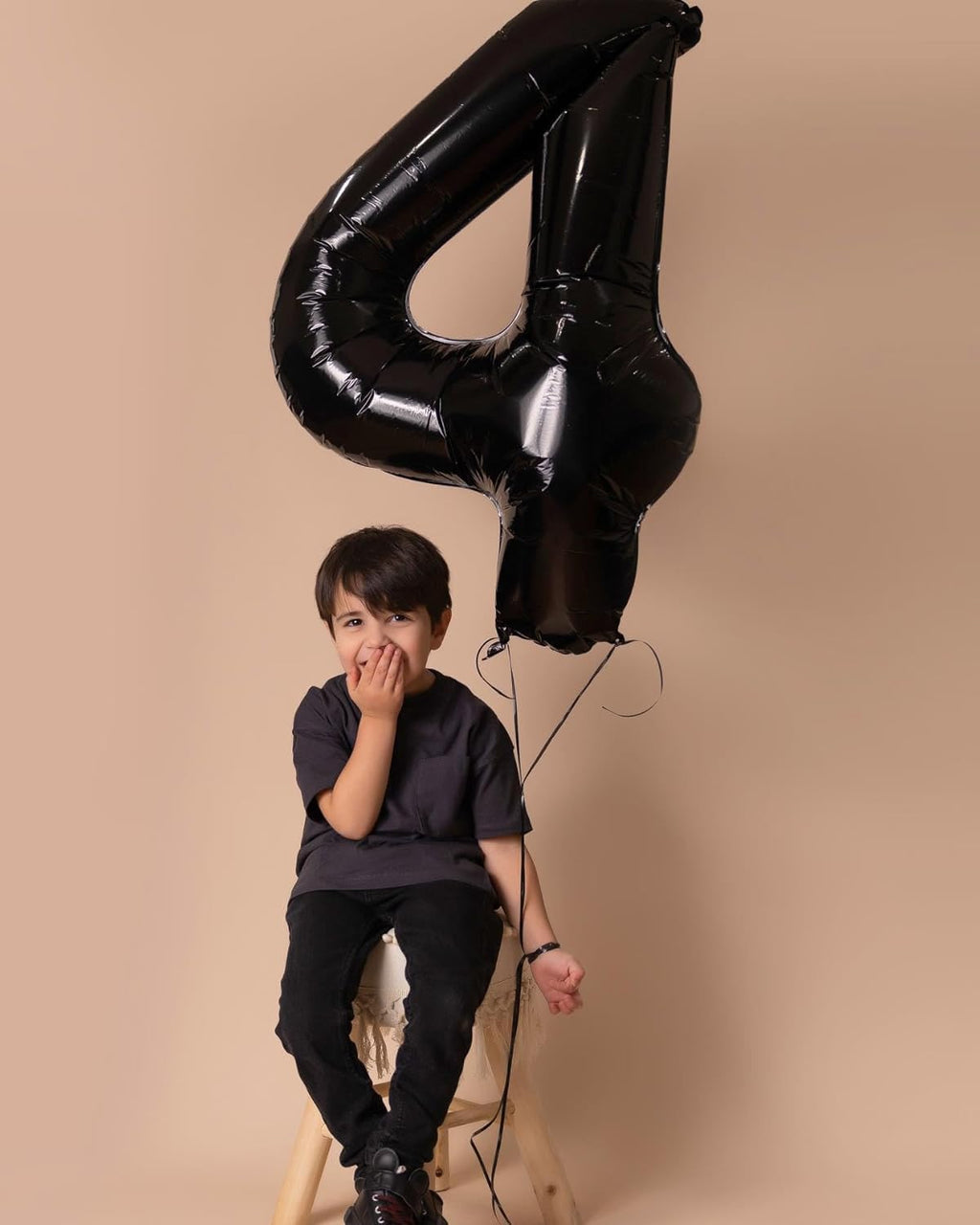 Number 21 Foil Balloon - 40 Inch Giant Black Balloon for 21st Birthday Party Decorations