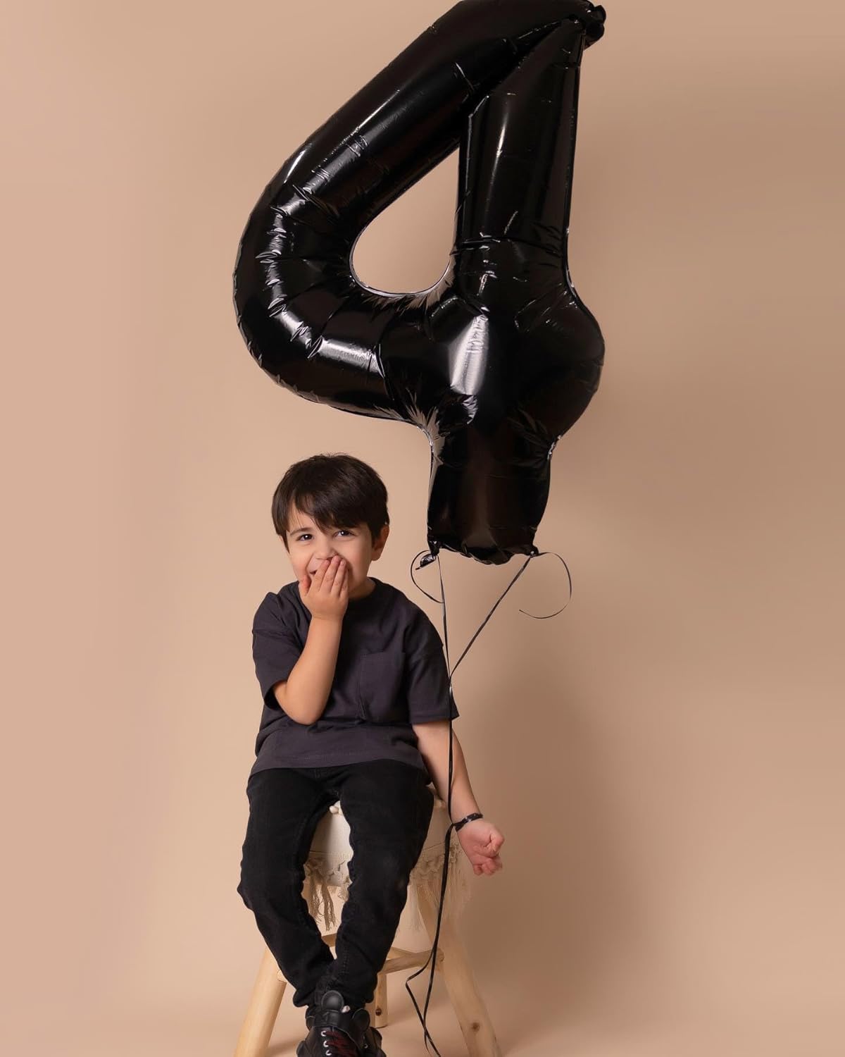 Number 21 Foil Balloon - 40 Inch Giant Black Balloon for 21st Birthday Party Decorations
