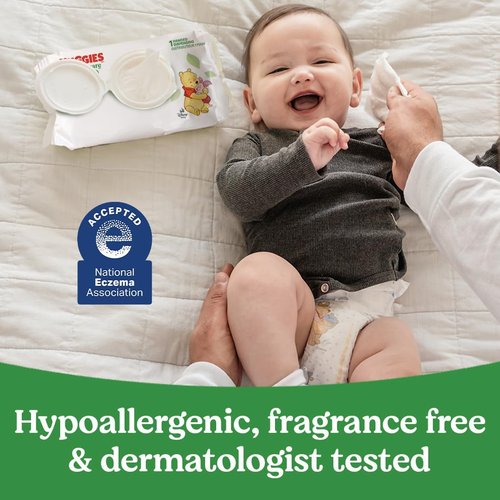 Huggies Natural Care Baby Wipes - Unscented & Hypoallergenic | 6 Flip-Top Packs (288 Wipes)