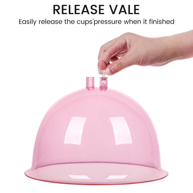 Titoe Buttocks Vacuum Cups 230mL Vacuum Therapy Cupping Machine Accessories Butt Suction Cups with Y-Hose,A Pair