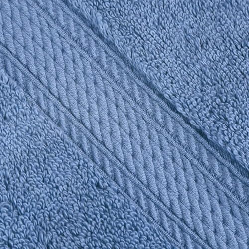 Egyptian Cotton Bath Sheet Set, 2-Piece Ultra-Plush 800 GSM Towels, Denim Blue