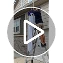 11 FT Light-Up Hanging Ghost Outdoor Halloween Decor with Swing & Bats
