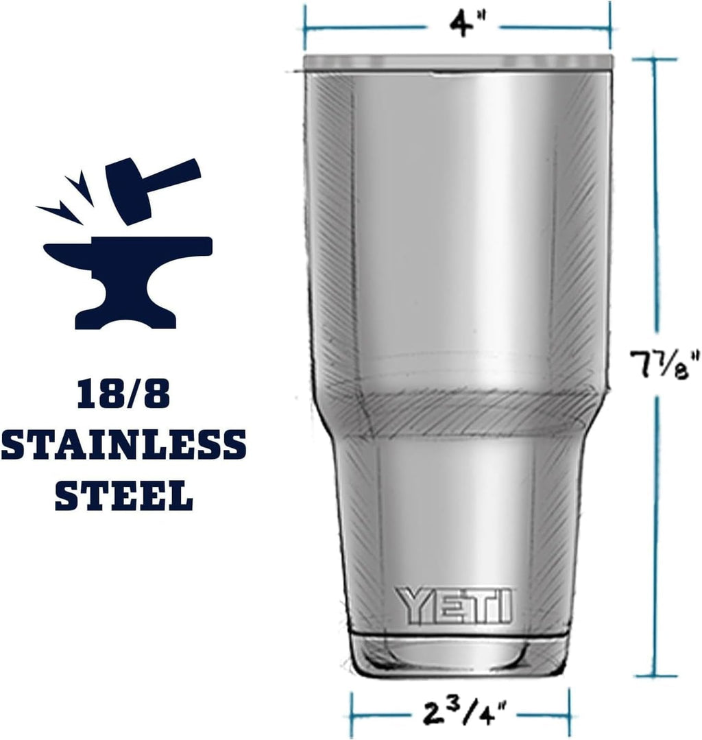 YETI Rambler 30 oz Tumbler, Stainless Steel, Vacuum Insulated with MagSlider Lid, Highlands Olive