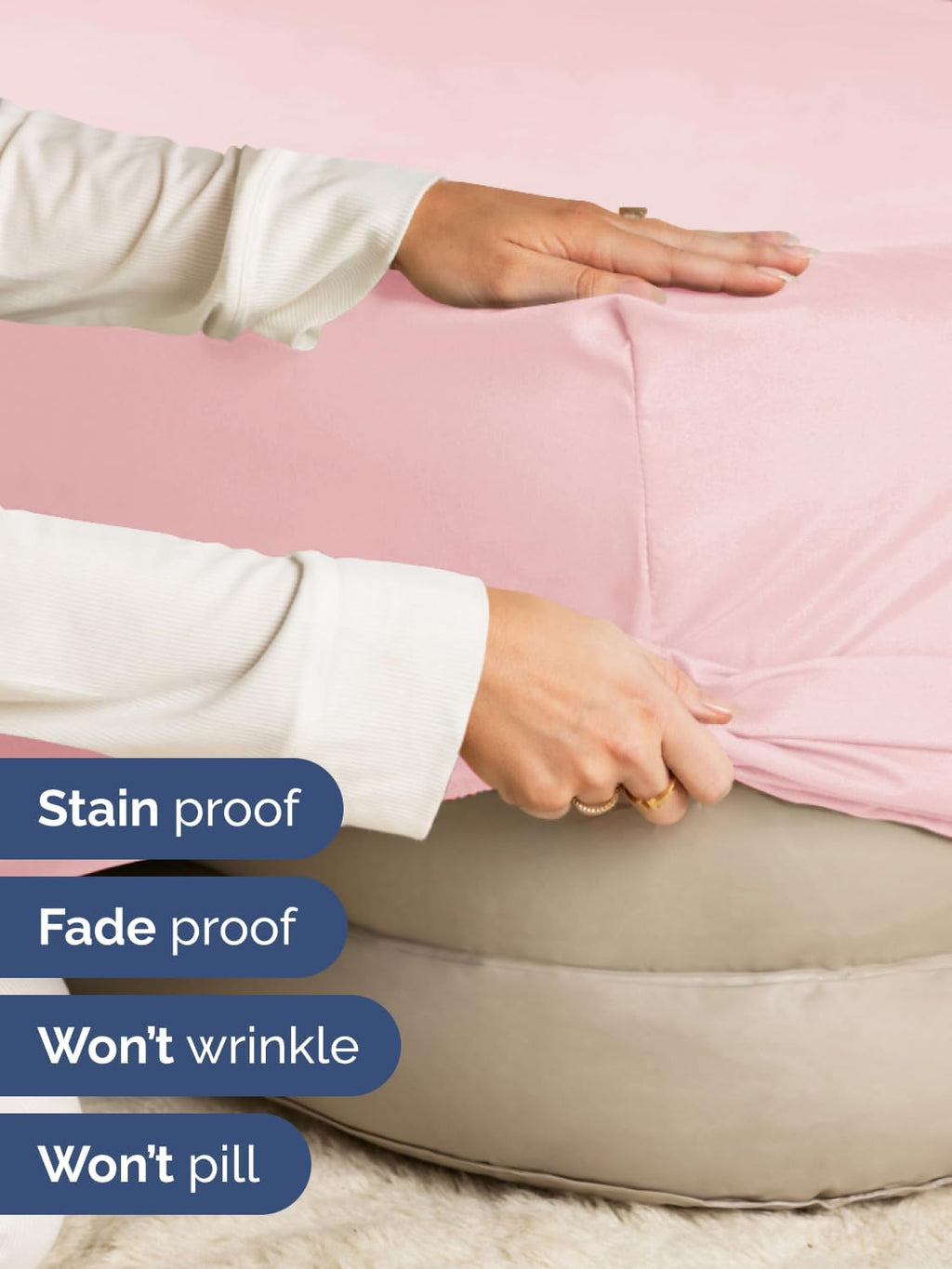 Skiennix Extra Deep Queen Fitted Sheet - Ultra Soft, Wrinkle-Free & Breathable - Fits 18-24 Inch Mattresses - Baby Pink