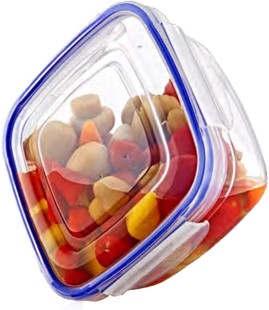 Superio Food Storage Containers - Airtight Leak-Proof Meal Prep Set of 3 | BPA-Free, Microwave & Freezer Safe