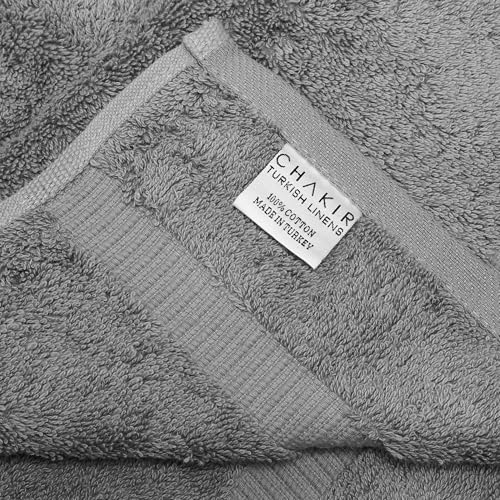 Chakir Turkish Linens 4-Piece 100% Cotton Bath Towels - Gray