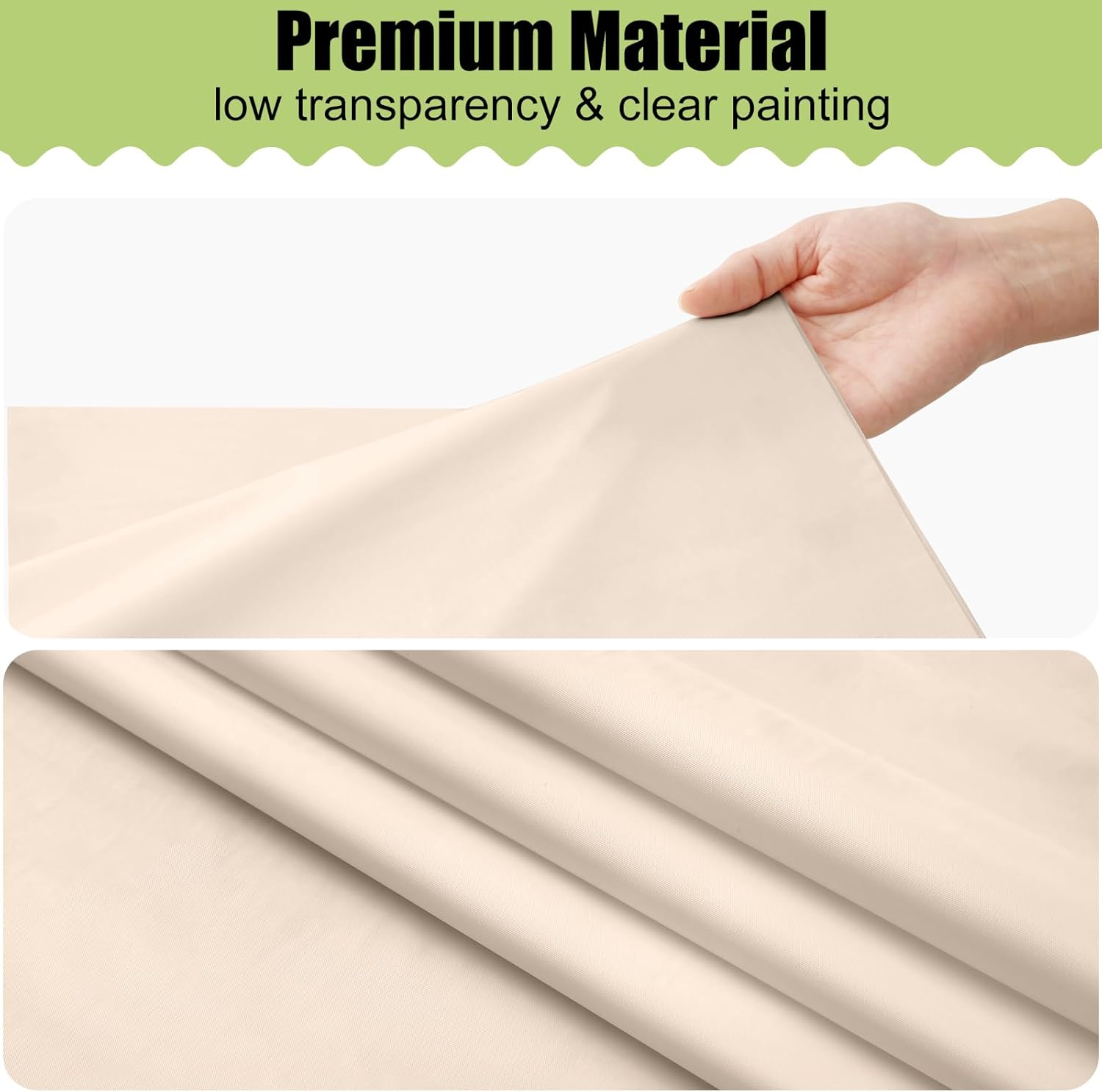 Smiry Disposable Table Cloth - Waterproof 54 x 108 Inch Rectangle Table Cover | Sturdy Ivory 6 Pack for Parties