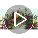 22-Inch Spring Tulip Wreath for Front Door with Tassels and Eucalyptus