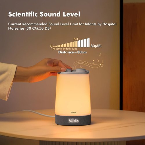 Baby Sound Machine - Nursery Night Light & White Noise Machine for Sleep | APP Control & Sleep Trainer
