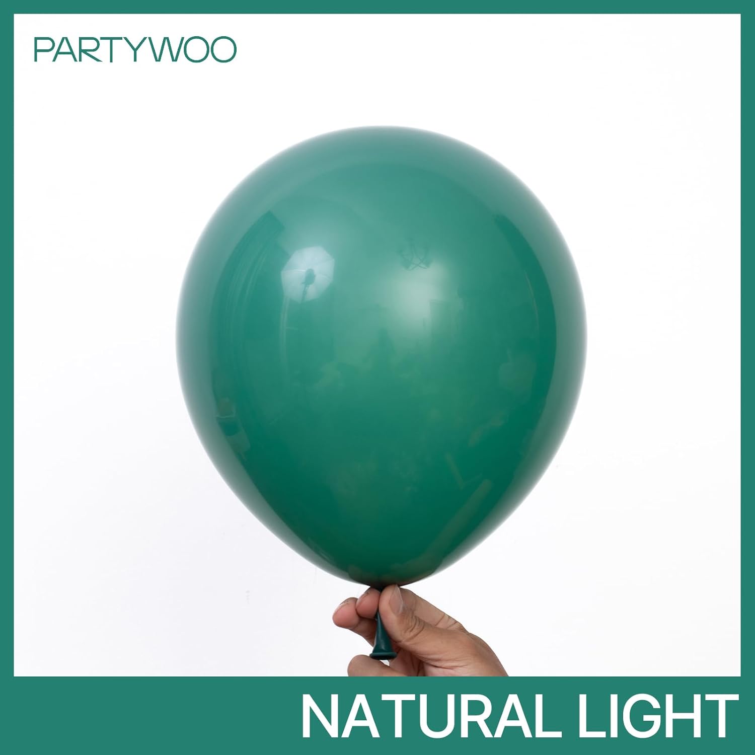 PartyWoo Dark Green Balloons - 140-Piece Jungle Dinosaur Theme Arch Kit | 5-12 Inch Emerald & Hunter Green