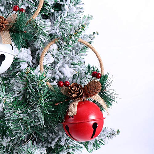 HEALLILY 4pc Retro Metal Jingle Bells Set for Christmas Tree Door Wall Pets