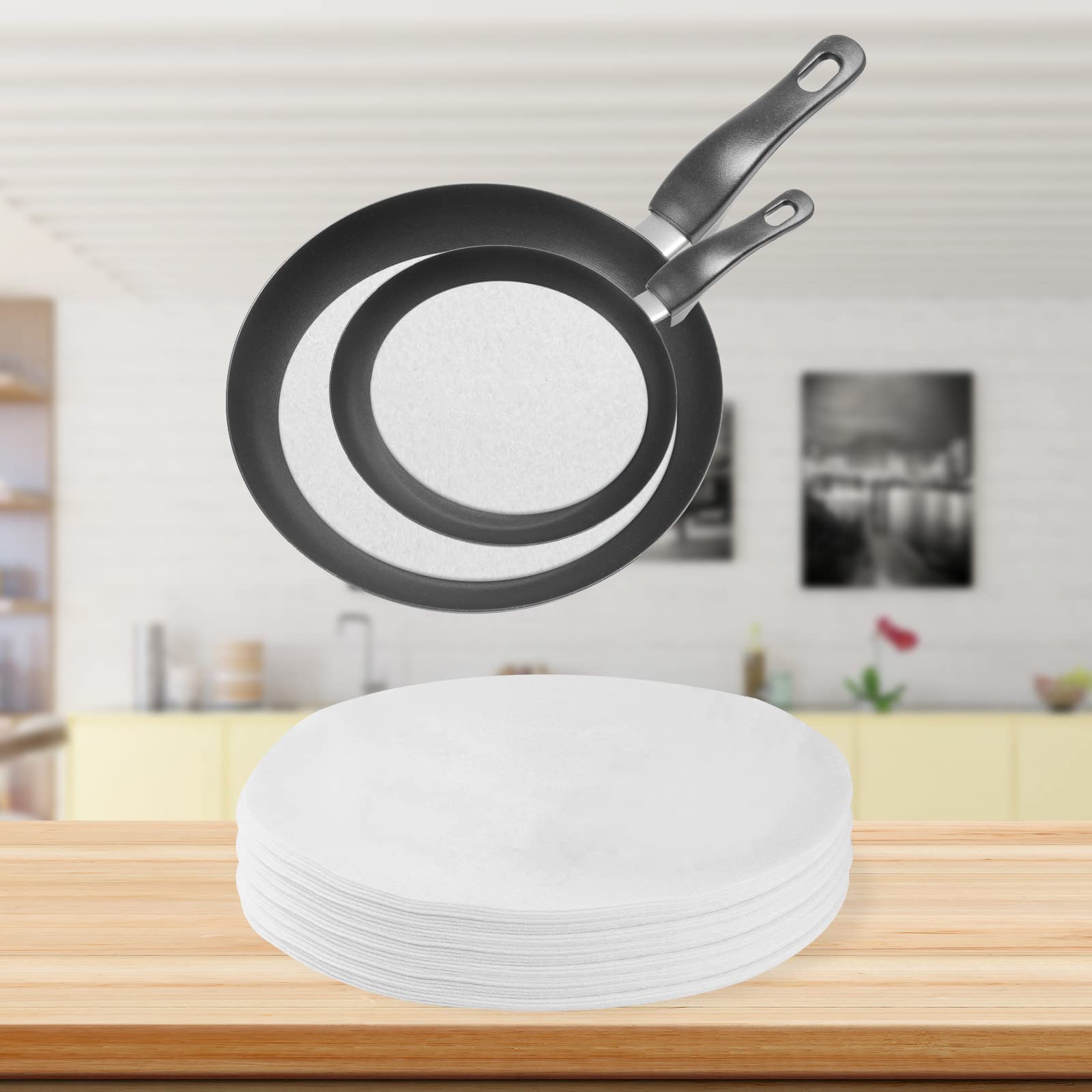 ReFeltidolom Thick Felt Plate Dividers, Set of 48 Plate Separators Round China Storage Dividers Dish Protectors White Felt Pads for Stacking China/Dish/Saucers, 10.5 Inch