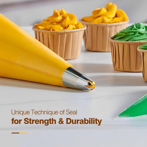 Keenpioneer Disposable Cake Decorating Piping Bag - 16 Inch, Clear, 56 Count for Easy Pastry Decorating