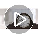Solid Wood Mantel Clock, Silent Non-Chiming Battery Operated Table Clock