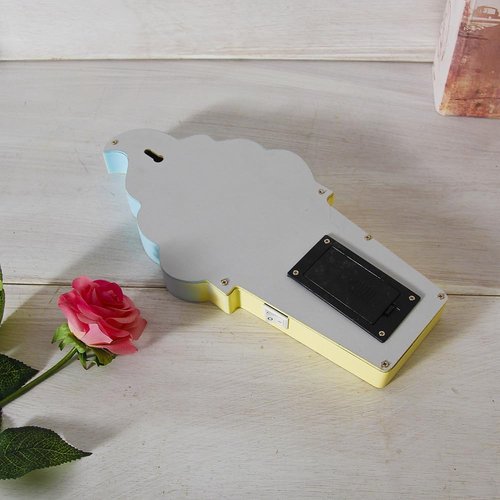 Sweet FanMuLin Ice Cream Valentine Romance Atmosphere Light, Party Wedding Birthday Party Decoration Kids' Room Battery Operated LED Night Lights (Blue and Yellow)