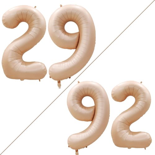 GOER 29th Birthday Balloons - Jumbo 42 Inch Foil Helium Decorations | Caramel Color