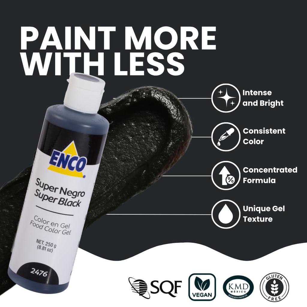 ENCO Gel Food Coloring 8.8 oz (Super Black)