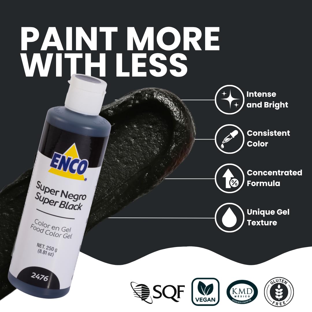 ENCO Gel Food Coloring 8.8 oz (Super Black)