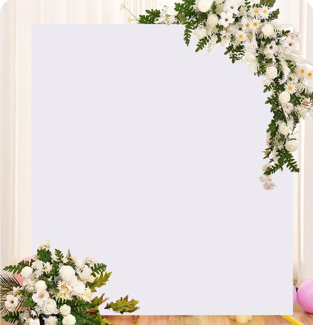 Spandex Rectangle Arch Cover by [Brand Name] - 6.6 x 6.6 FT White Backdrop for Weddings & Events