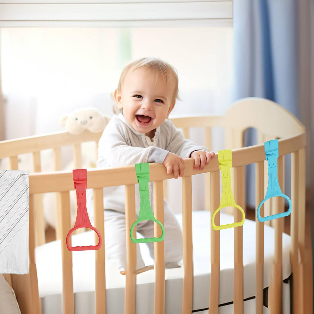 Skiennix 8Pcs Pull Up Rings | Baby Walking Assistant for Cribs - Available in 4 Colors