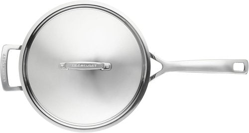 Le Creuset Stainless Steel Chef's Pan - Classic 3-Ply Design, 3.5 Quart Capacity