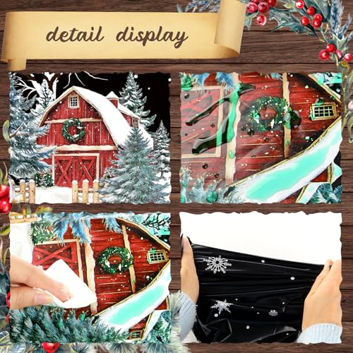 4 Pcs Christmas Disposable Tablecloths 108x54 in Snowman Design – PE Plastic