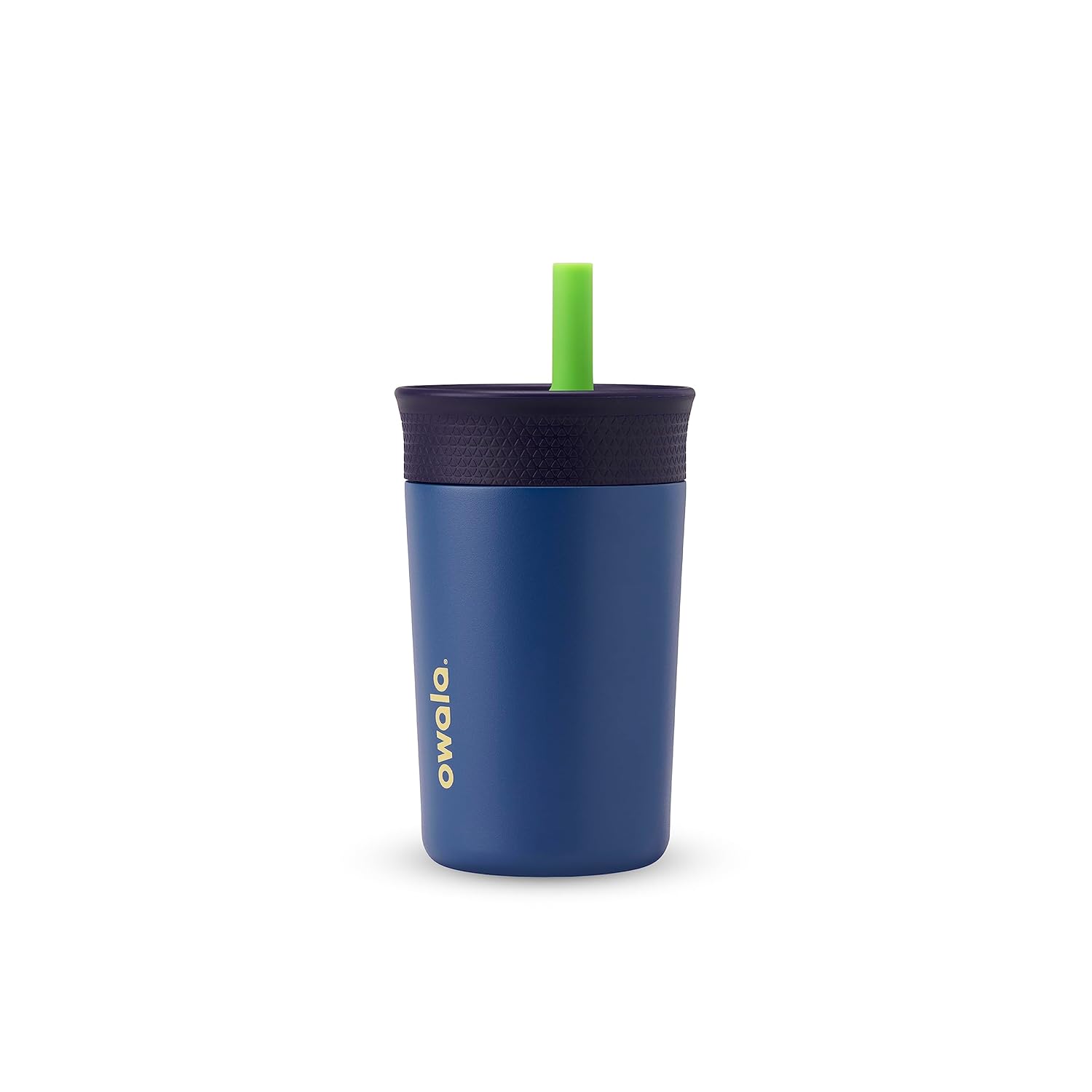 Owala Kids Stainless Steel Tumbler - Insulated Water Bottle with Spill-Resistant Straw | 12 Oz, Navy & Blue