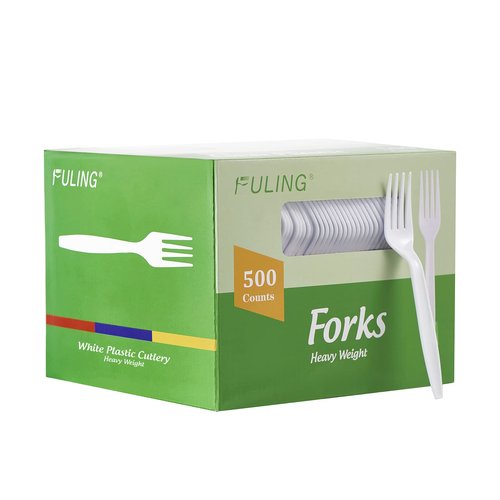 500 Count Heavy Duty White Plastic Forks Disposable Utensils Party Cutlery Heavyweight