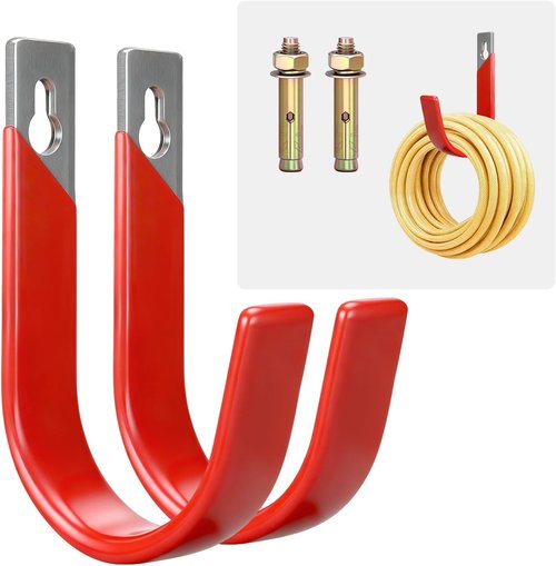 Heavy Duty Metal Garage Hooks by [Brand Name] - Wall Mount Utility Storage Hangers | 2 Pack for Garden & Yard