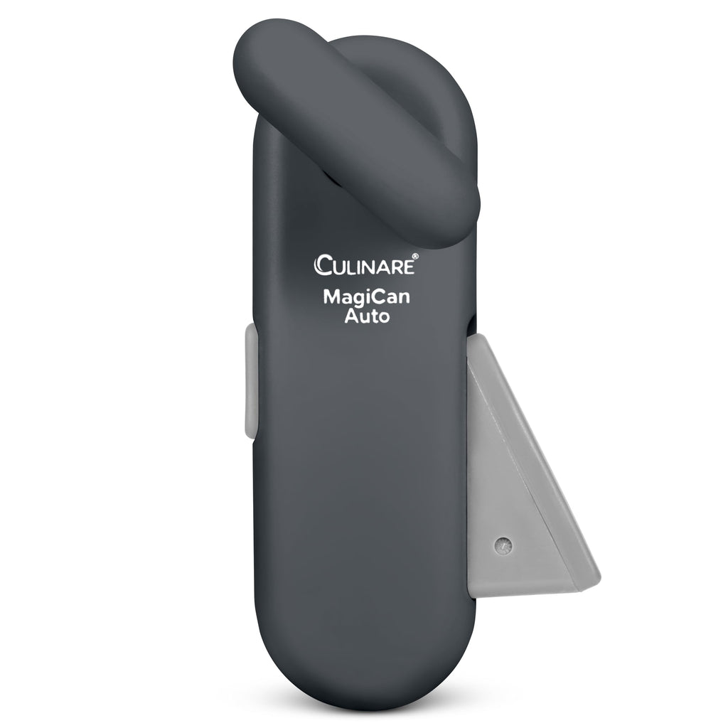 Culinare MagiCan Auto Tin Opener, Grey, Plastic/Stainless Steel, One Hand Operated Manual Can Opener with Clamp