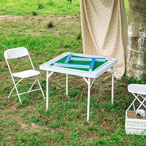 35.4-Inch Folding Mahjong Table, Portable 4-Player Square Game Table