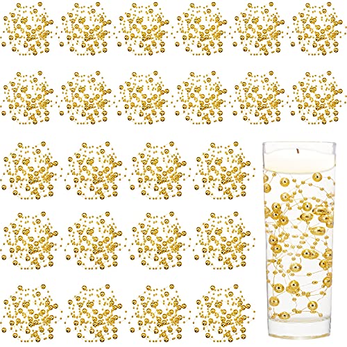 24 Pcs Floating Candle Pearl Strings - Faux Pearl Vase Filler Decor