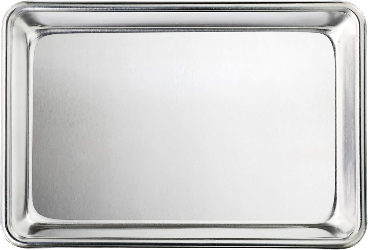 New Star Foodservice 18-Gauge Aluminum Sheet Pan - Commercial-Grade Bun Pan (9 2/3" W x 6 2/3" L x 1" H)