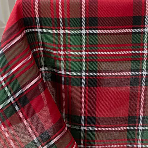 Benson Mills Holiday Plaid Tablecloth (Red, 60" X 104" Rectangular)