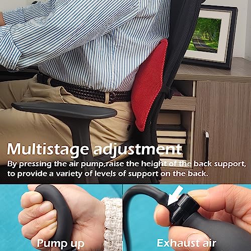 Inflatable Lumbar Support Pillow for Office and Car Use