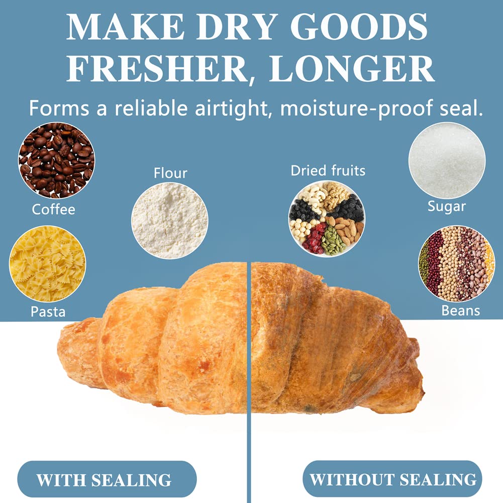 Impulse Sealer 12 inch Mylar Bag Heat Sealer, Heat Sealer for Plastic Bags, Metal Iron Shell, Impulse Sealer 3mm Sealing, Manual Hot Seal Machine with 8 Repair Kits(Included 2 Cutter Lines)