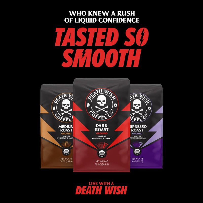 Death Wish Coffee, Single Serve Pods - Dark Roast Coffee Pods - Made with USDA Certified Organic, Fair Trade, Arabica and Robusta Beans (20 Count)