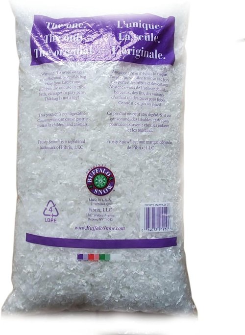 Buffalo Snow | Original Frosty Snow - 5 lbs Bag for Holiday Decorations and Crafts