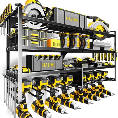 Power Tool Organizer Wall Mount 4-Layer Heavy Duty Storage Rack